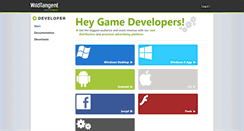 Desktop Screenshot of developer.wildtangent.com